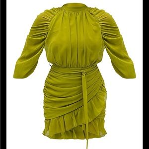 Green Ruffle PrettyLittleThing Dress